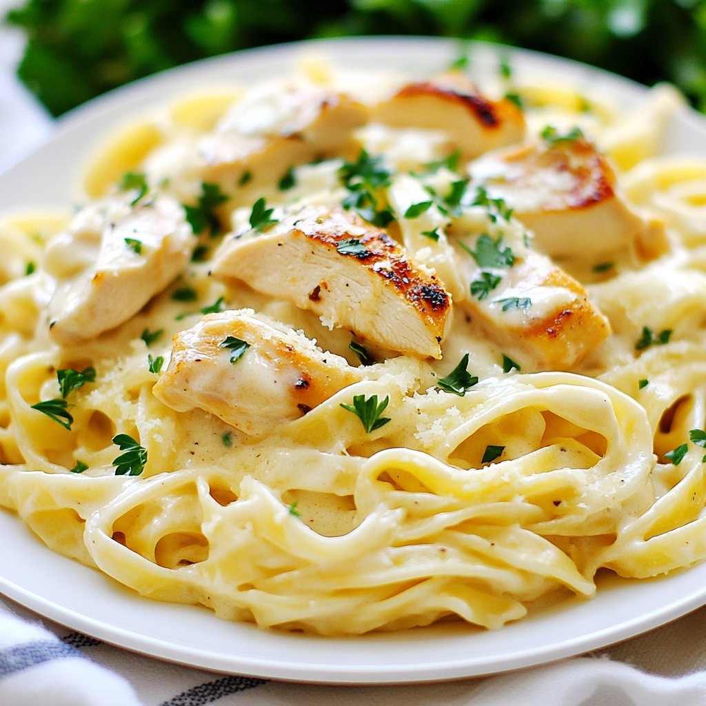 30-Minute Chicken Alfredo Pasta Schnelle Genuss-Rezept