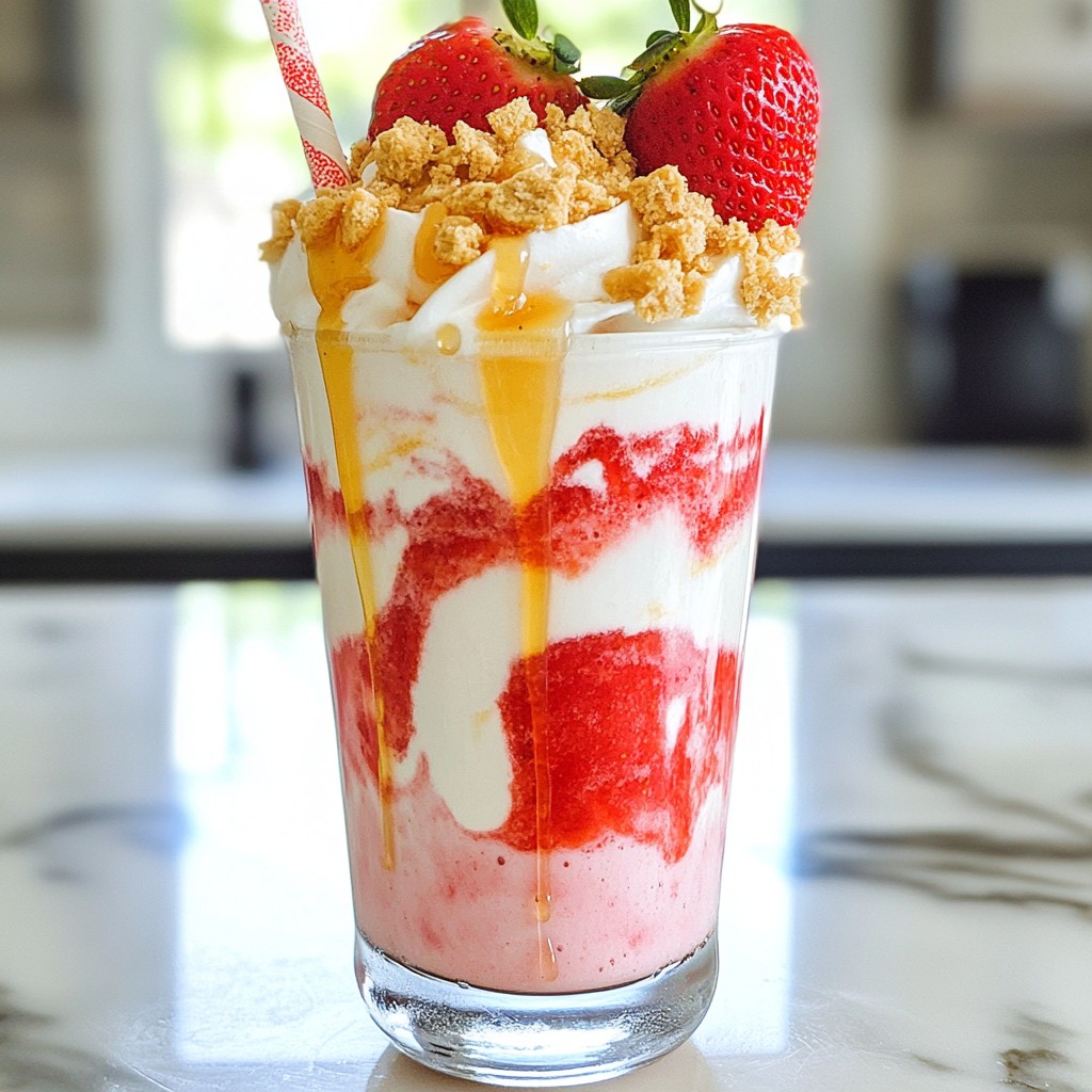 Erdbeer-Käsekuchen-Smoothie Frisch und Lecker Genuss