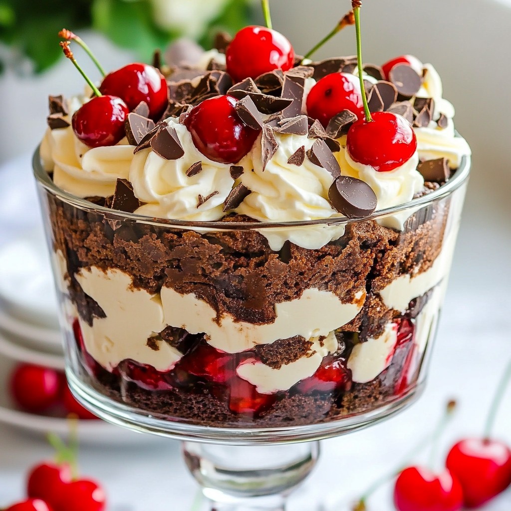 Schokoladen-Kirsch-Brownie-Trifle Einfacher Genuss