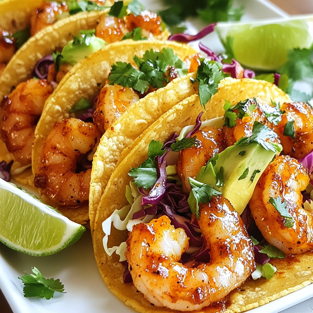 Spicy Sriracha Shrimp Tacos Schnelle und einfache Mahlzeit