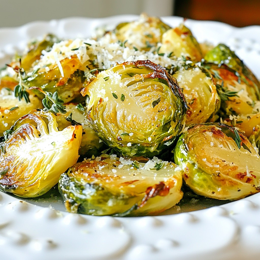 Lemon Herb Roasted Brussels Sprouts Einfache Beilage