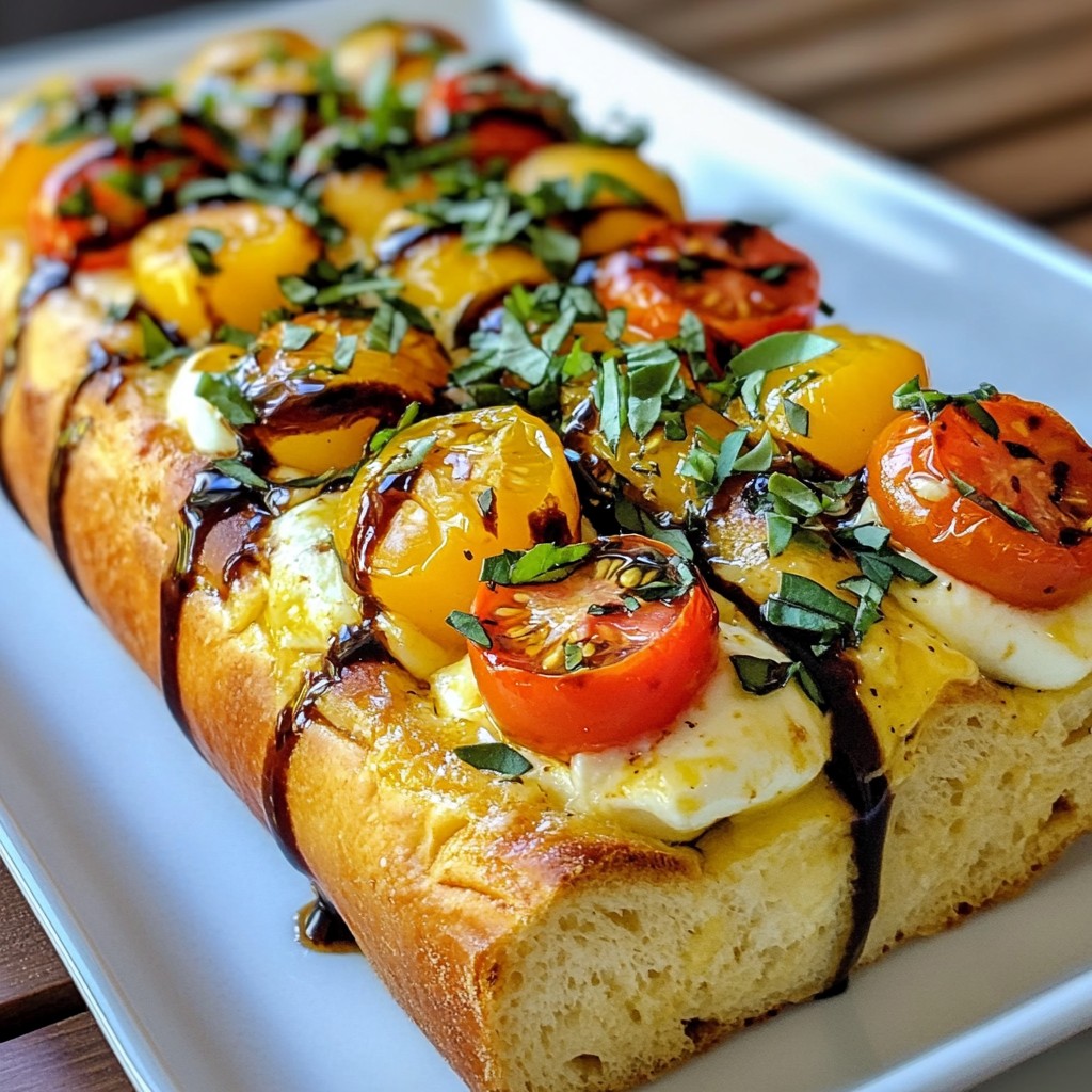 Caprese Gefülltes Knoblauchbrot Einfaches Rezept