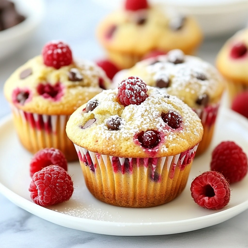 Raspberry Chocolate Chip Muffins Fluffig und Lecker