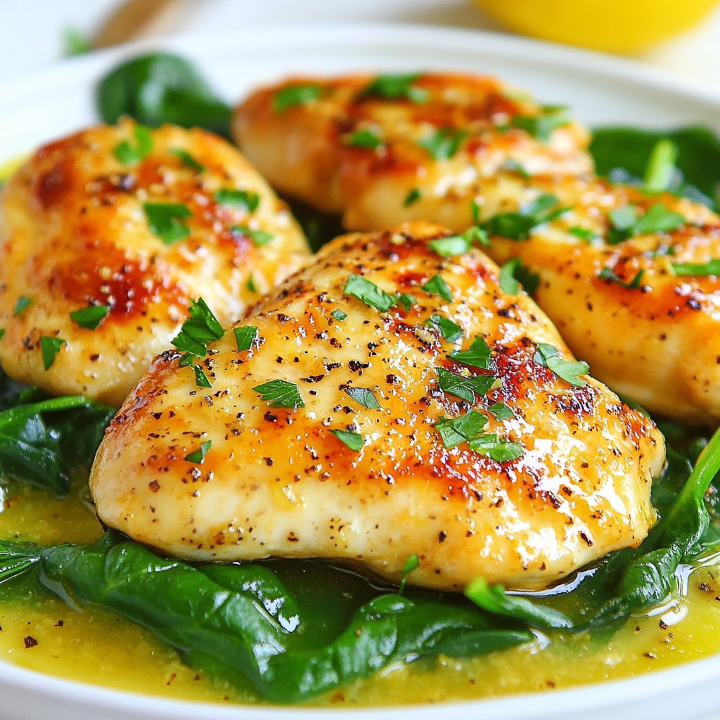 Easy Lemon Garlic Chicken Skillet Schnelles Rezept