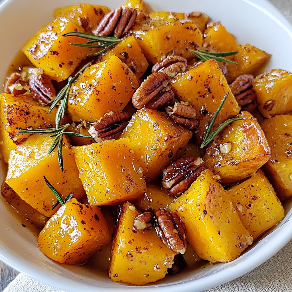 Easy side dish Maple Pecan Roasted Butternut Squash lecker