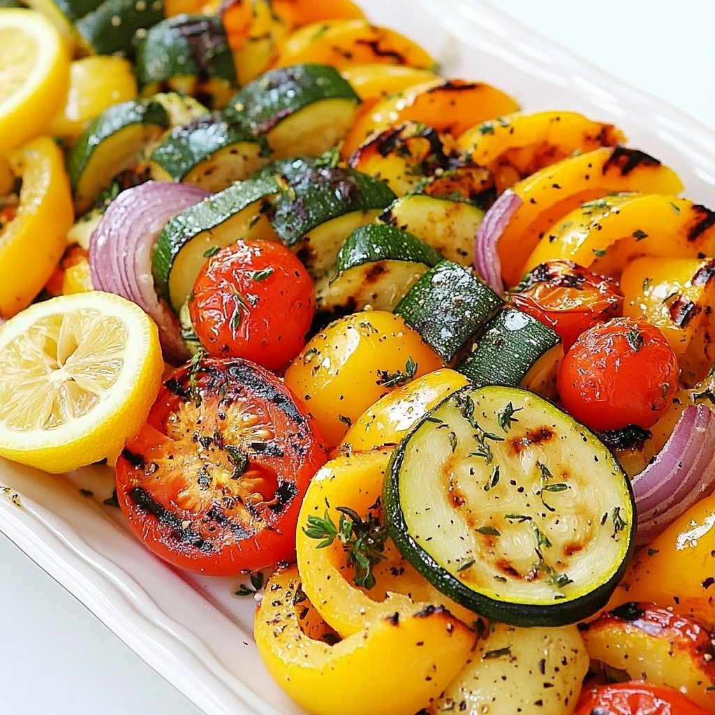Schnelles Beilagengericht Lemon Tarragon Grilled Vegetables
