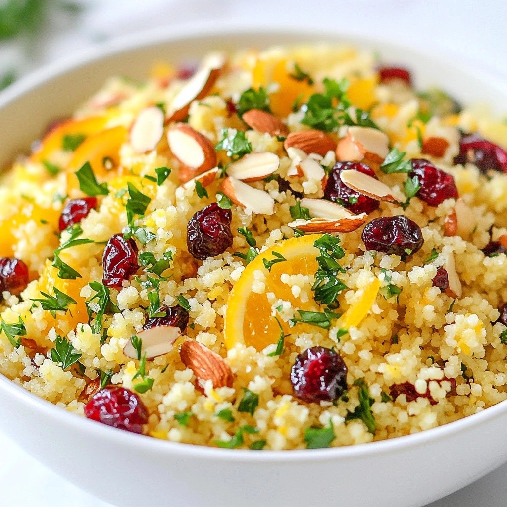 Festive side dish Cranberry Citrus Couscous Rezept