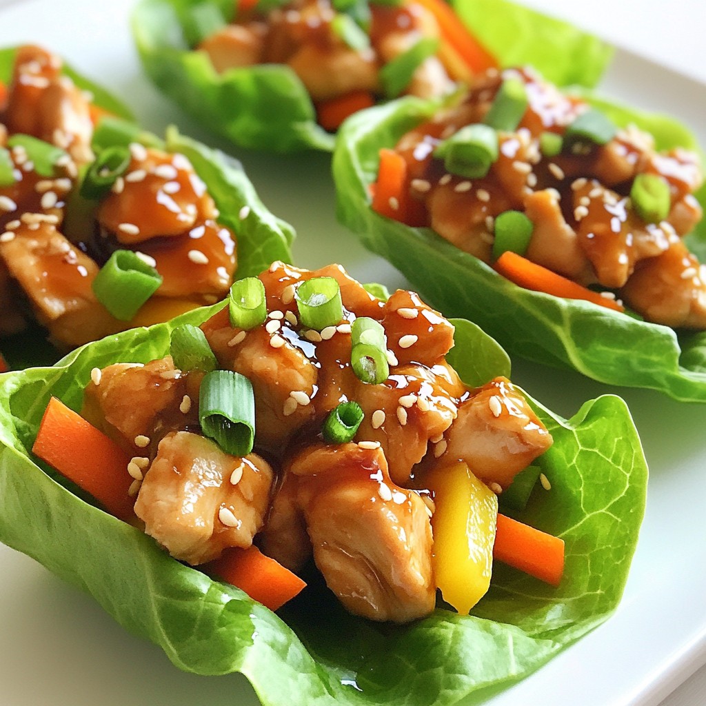 Teriyaki Chicken Lettuce Boats Einfaches und Leckeres Gericht