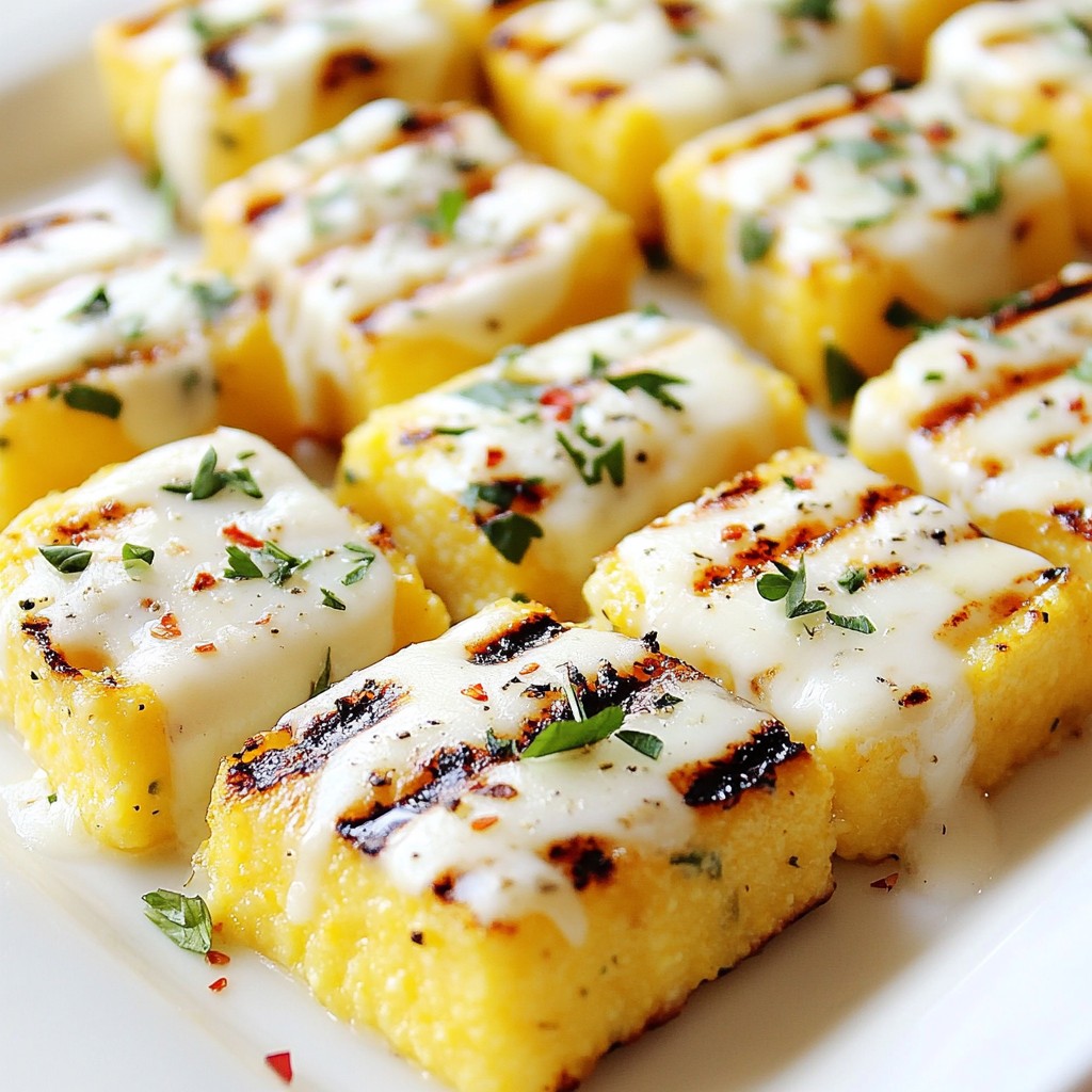 Cheesy Grilled Polenta Einfaches und köstliches Gericht