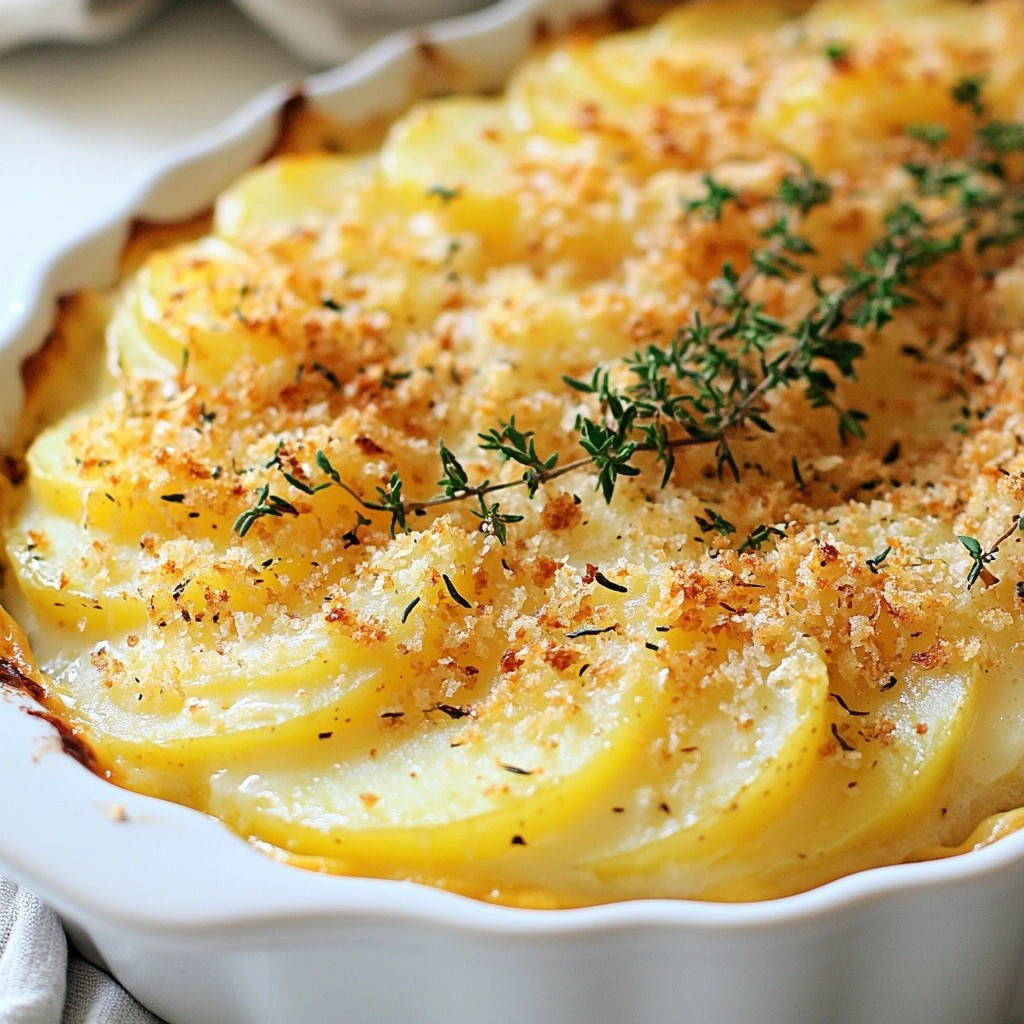 Savory easy side dish Herbed Potato Gratin Rezept