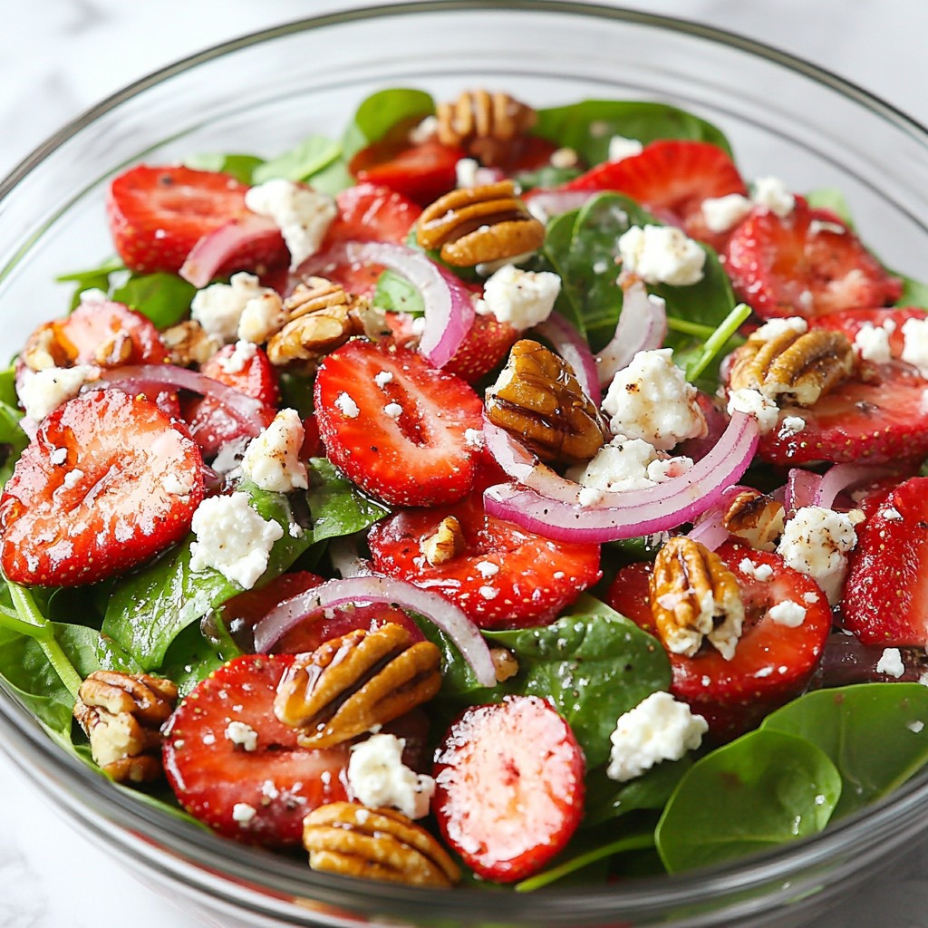 Spinach Strawberry Goat Cheese Salad für frische Ernährung