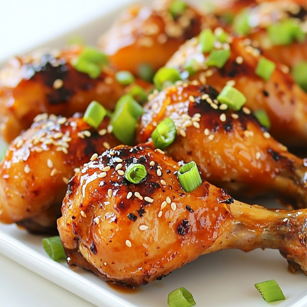 Honey Garlic Chicken Drumsticks Lecker und Einfach