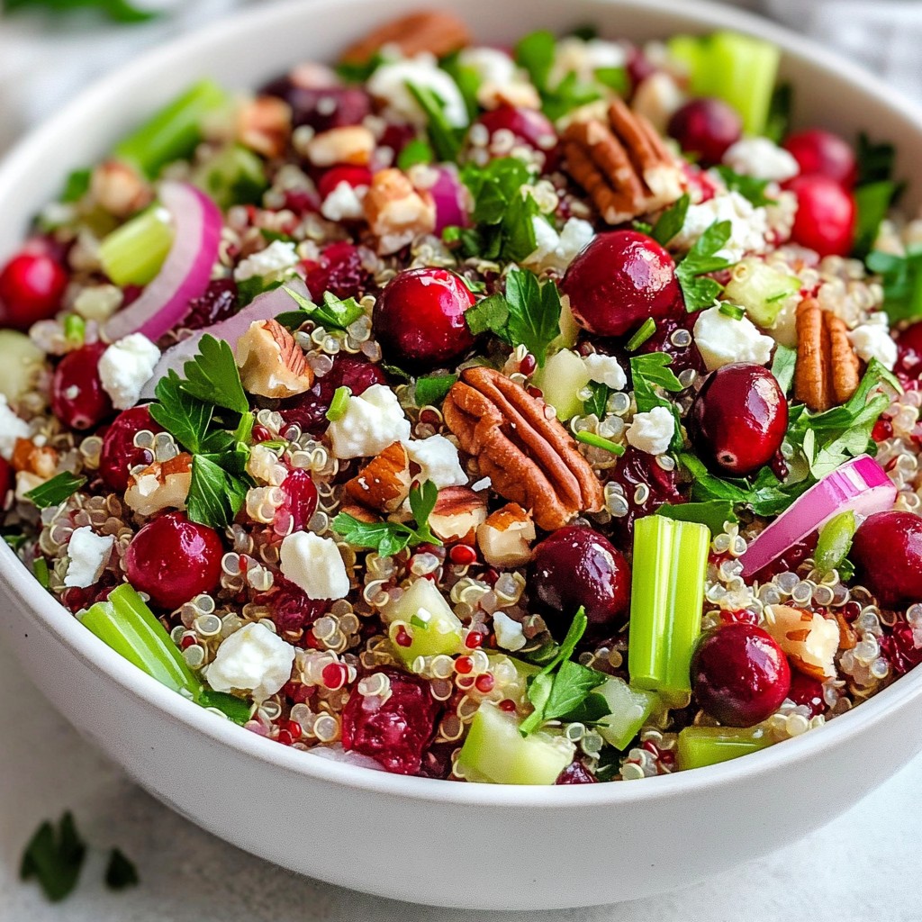 Festive Cranberry Quinoa Salad Leckere Beilage