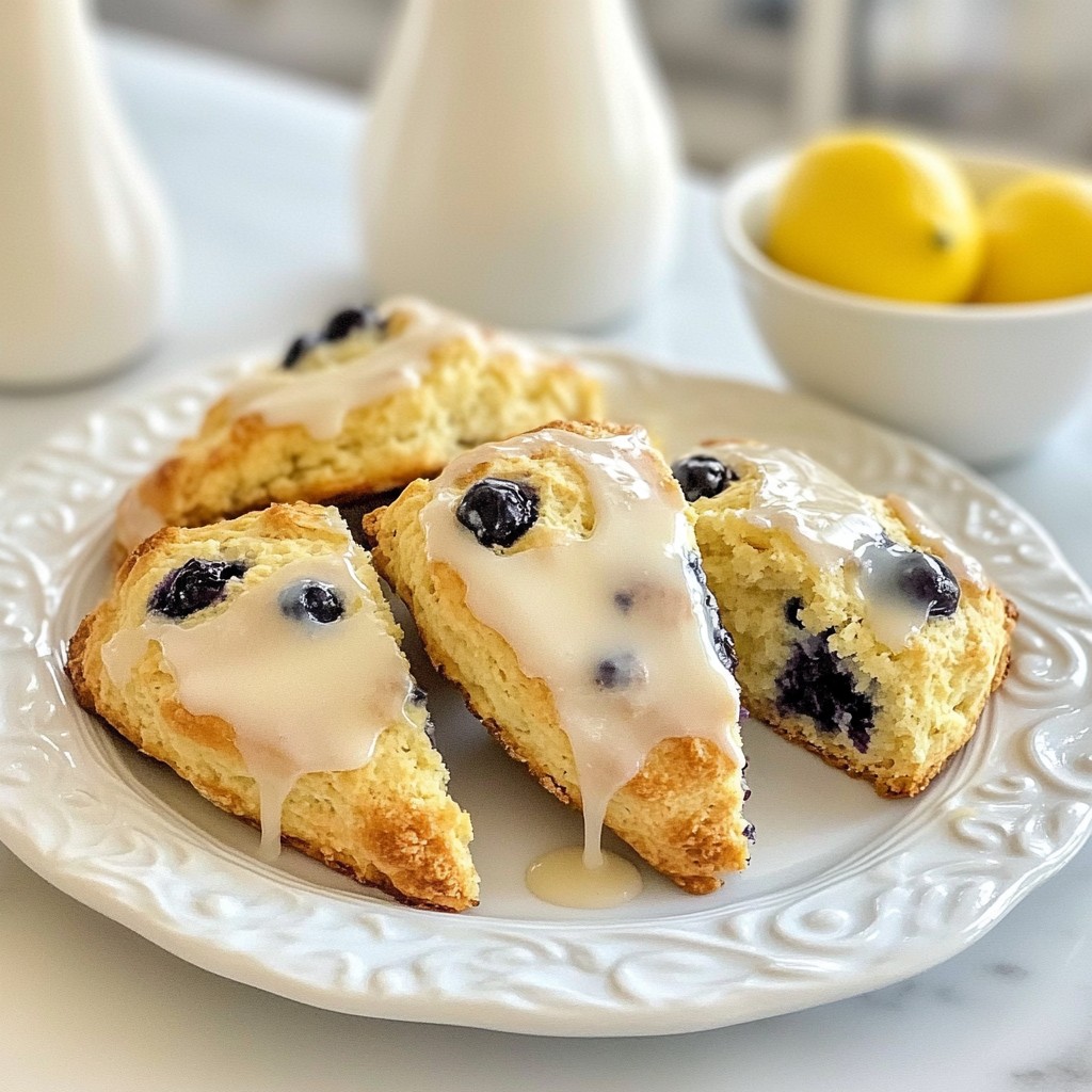 Lemon Blueberry Scones Frisch und Lecker Genießen