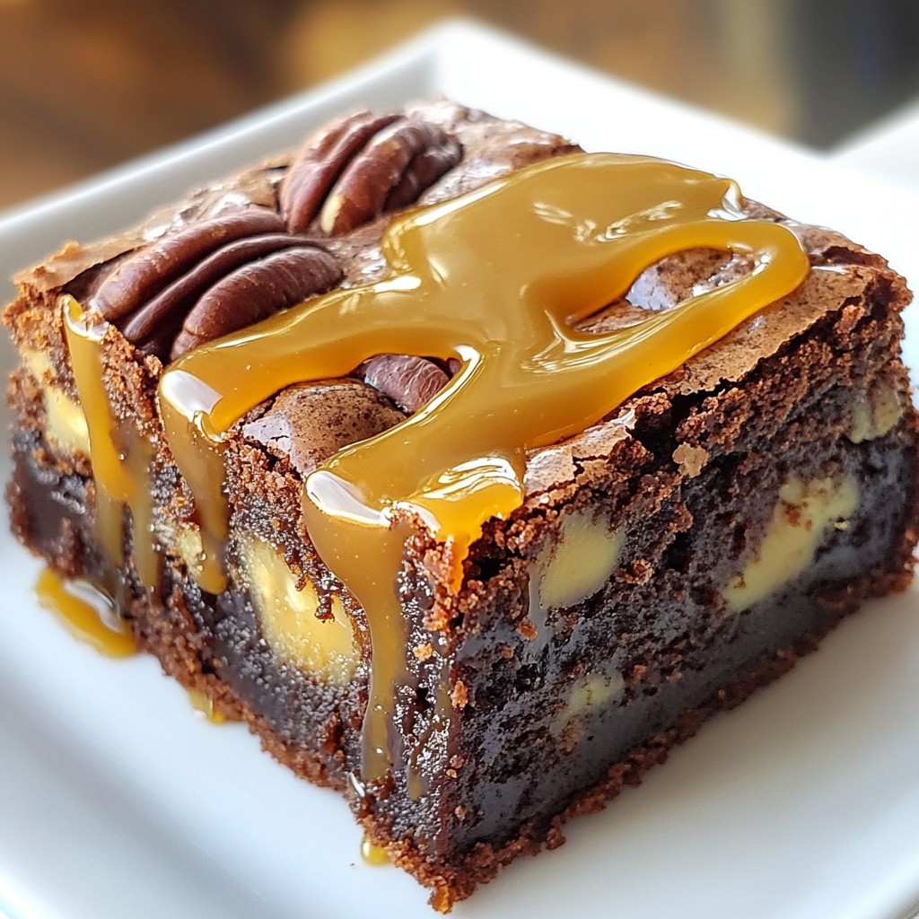 Schokoladen-Karamell-Schildkröten-Brownies Rezept