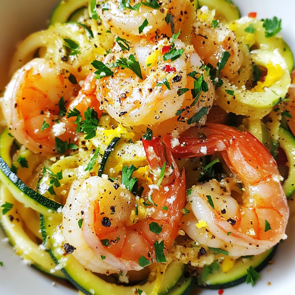 Garlic Butter Shrimp Zoodles Leckeres Rezept entdecken