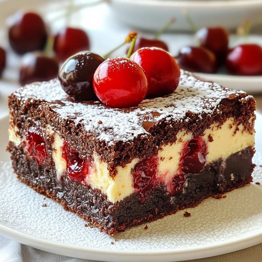 Schokoladen-Kirsch-Cheesecake-Brownies Leckerer Genuss