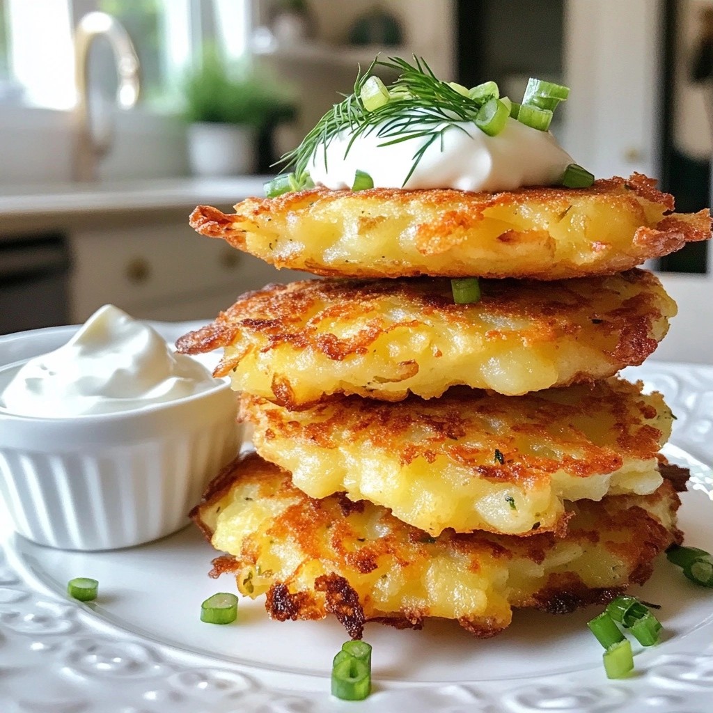 Crispy easy side dish Dill Potato Patties Rezept