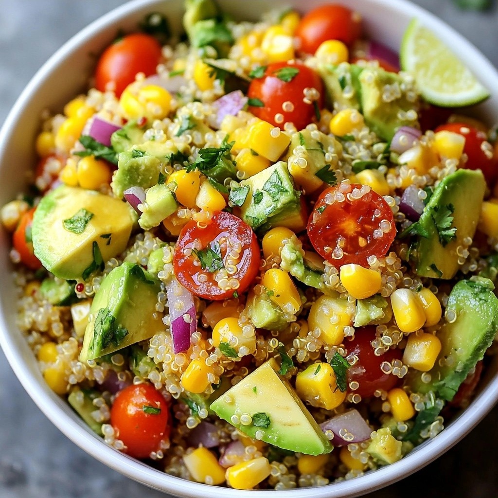 Schneller Avocado Lime Quinoa Salad als Beilage