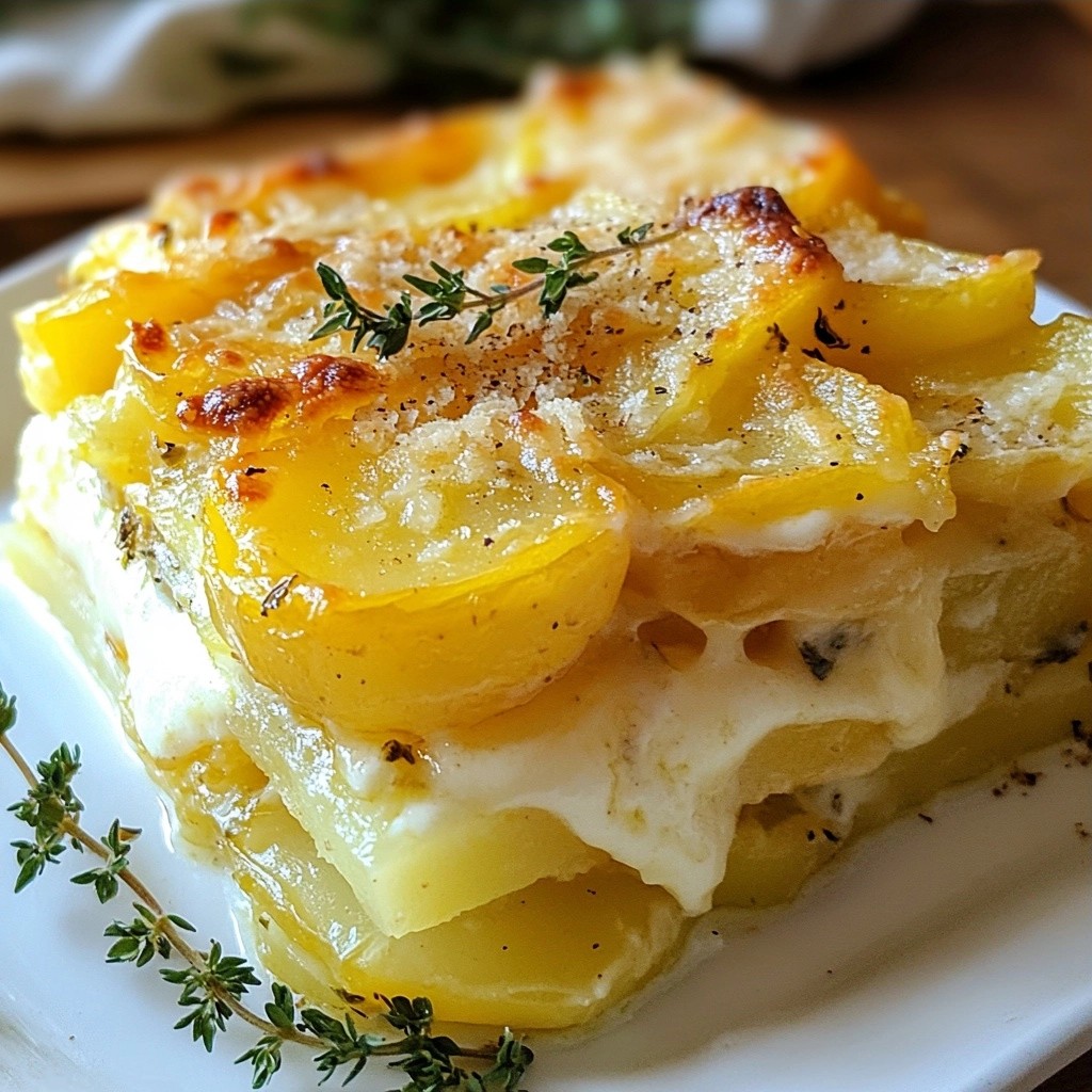 Cheesy quick side dish Potato and Leek Bake Rezept