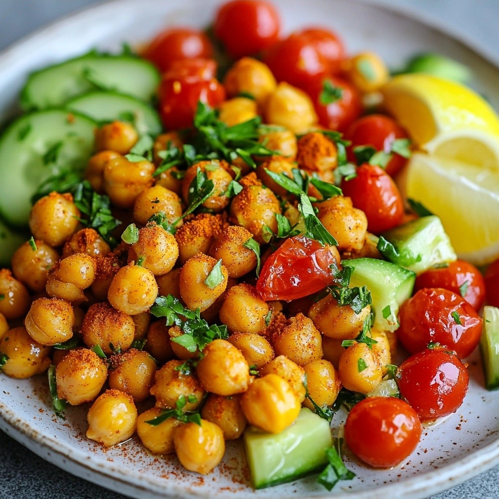 Roasted easy side dish Spiced Chickpea Salad Genuss