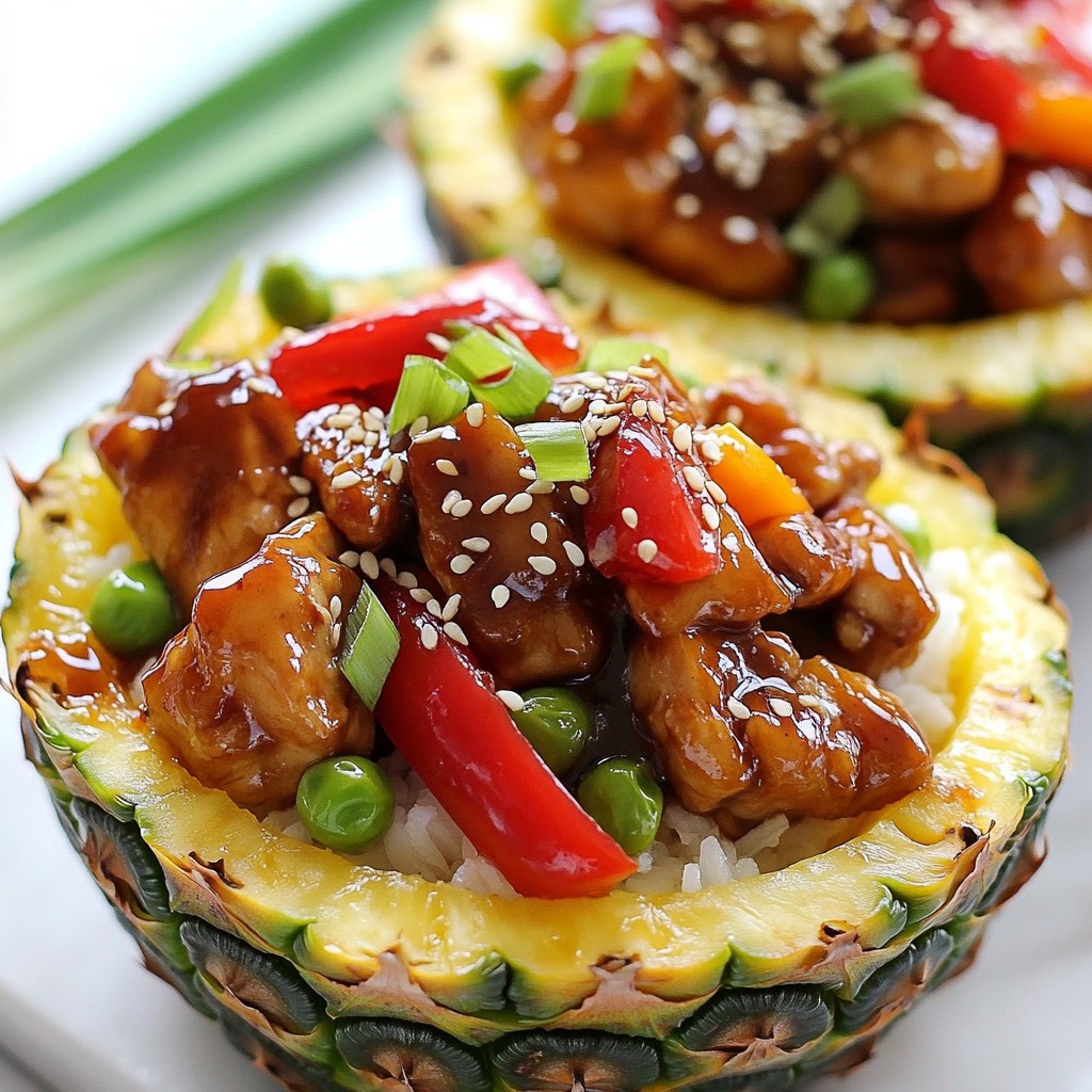 Teriyaki Chicken Pineapple Bowls Schnelle und Schmackhafte