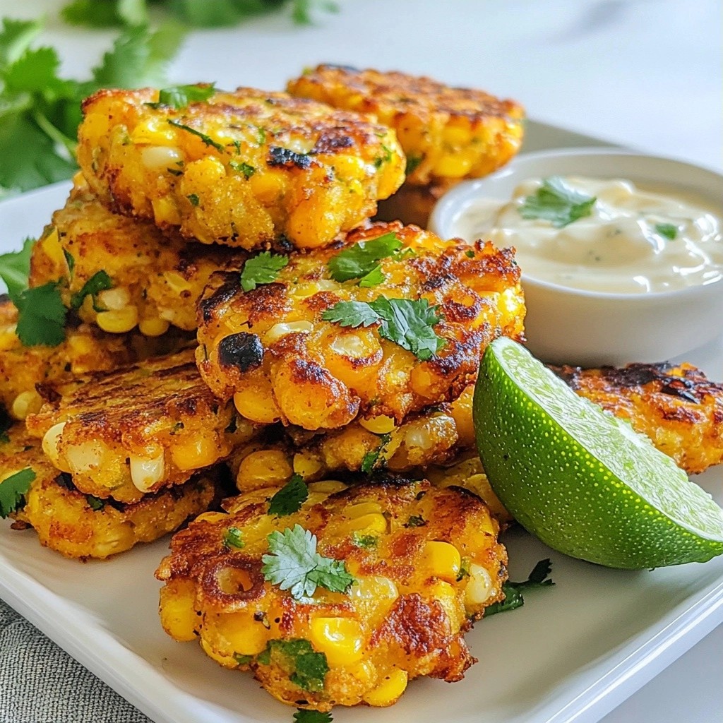 Schnelle Beilage Würzige gegrillte Maisküchlein