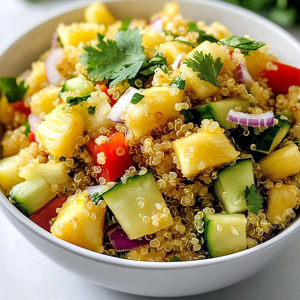 Pineapple Coconut Quinoa Salad Frisch und Gesund