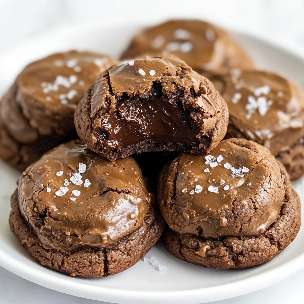 Schokoladen-Fudge-gefüllte Kekse Perfekt Backen