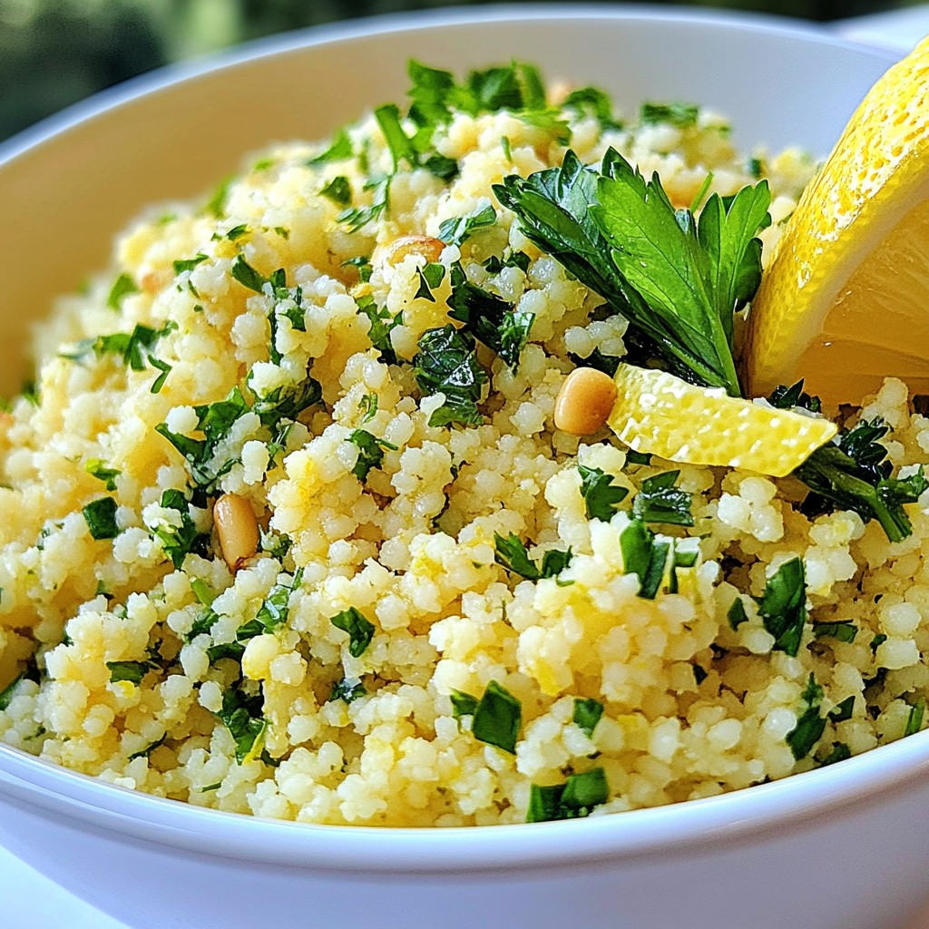 Lemon Garlic Herb Couscous Einfach und Lecker Rezept