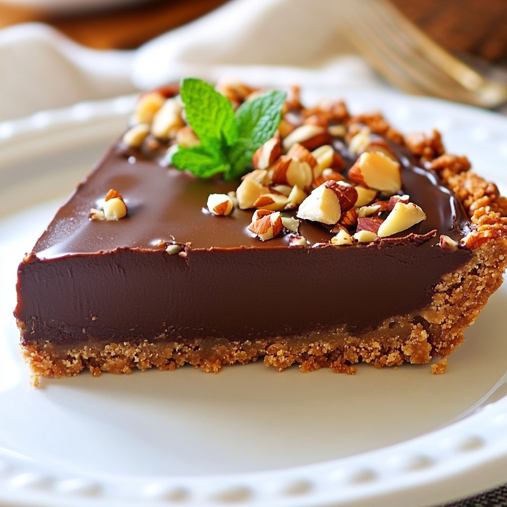 Schokoladen-Haselnuss-Trüffeltarte Kreatives Dessert