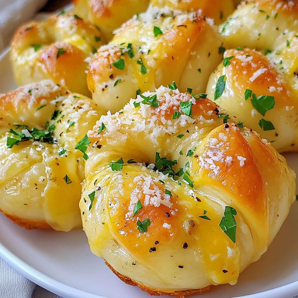 Parmesan Crusted Garlic Knots Lecker und Einfach