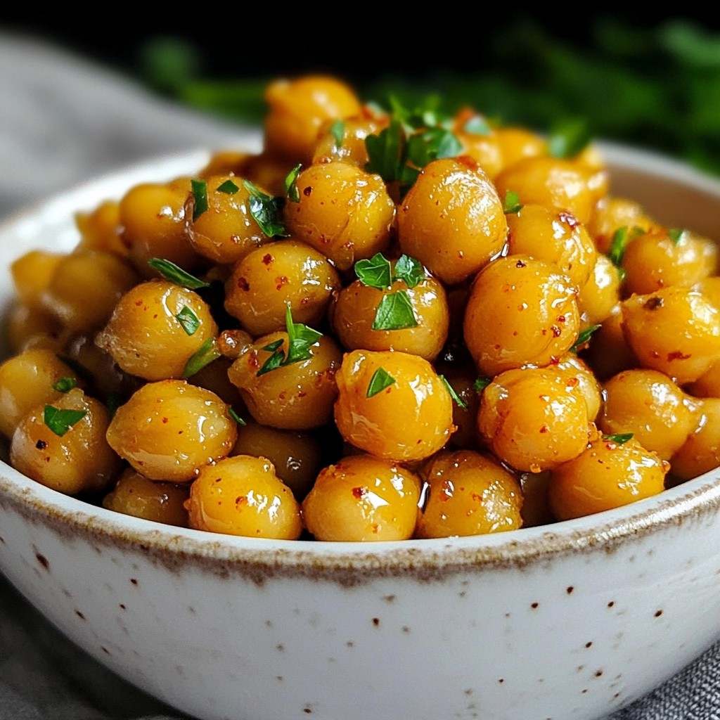 Honig Knoblauch Röstkichererbsen Knuspriger Genuss