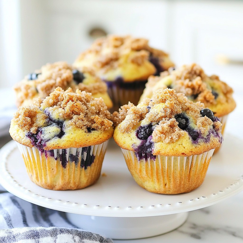Streusel Topped Blueberry Muffins Einfaches Rezept