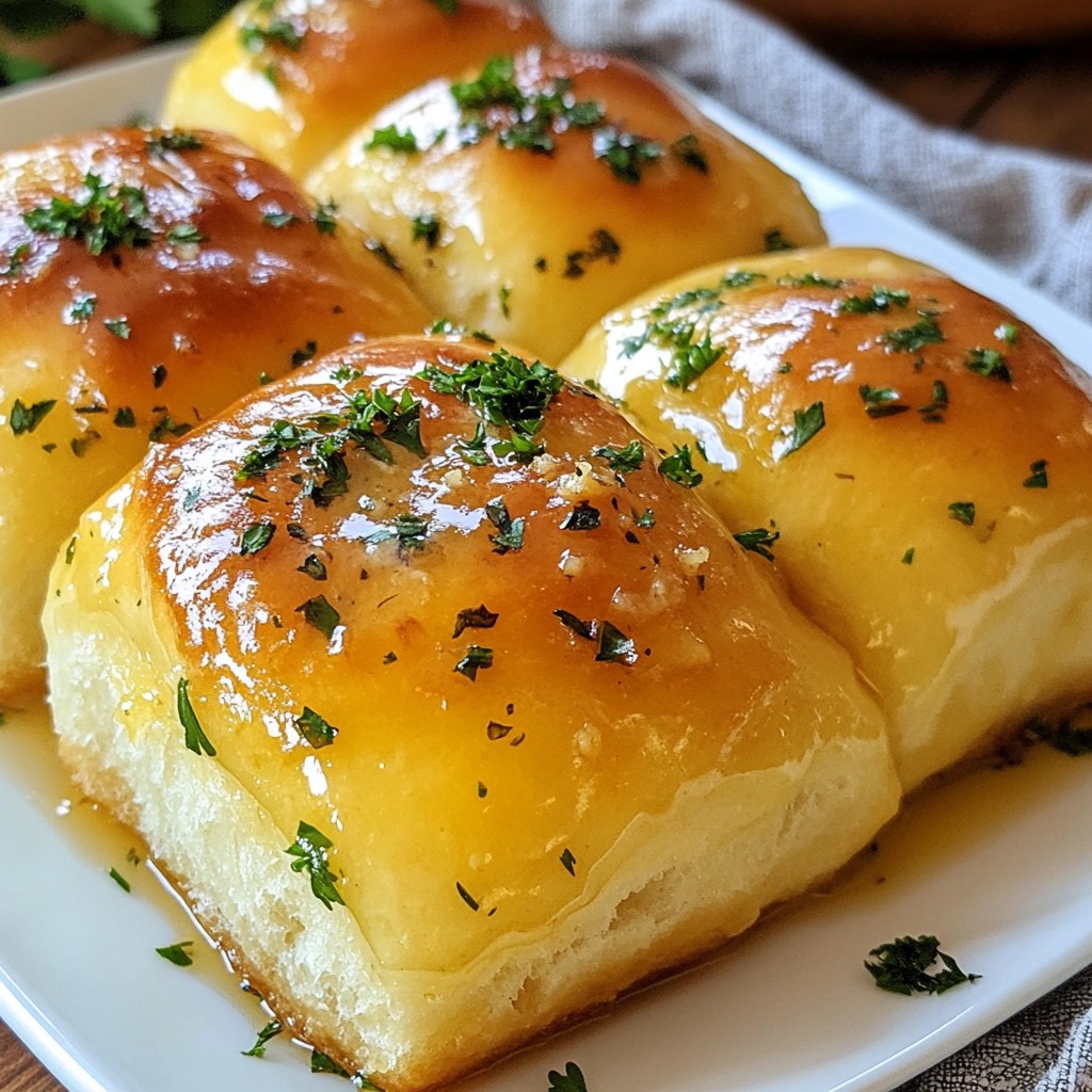 Garlic Herb Butter Dinner Rolls Leckeres Rezept