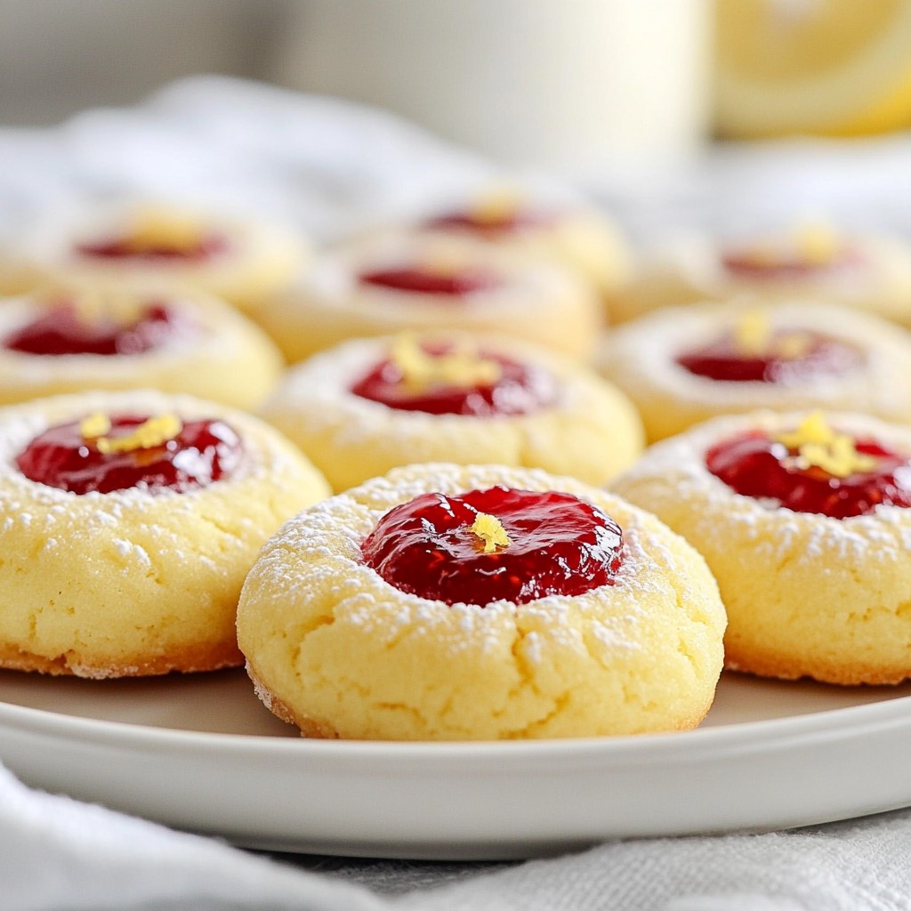 Raspberry Lemon Thumbprint Cookies Einfaches Rezept