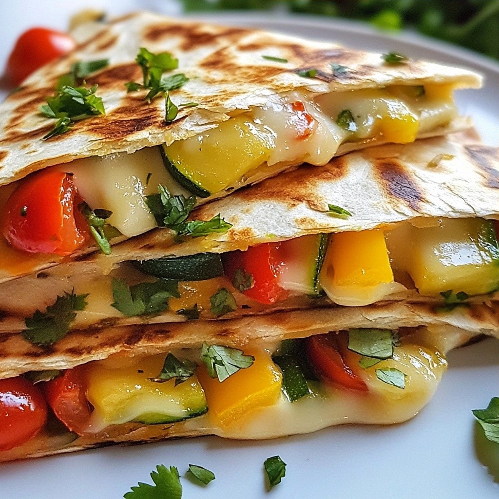 Quick Side Dish Smoky Grilled Vegetable Quesadillas
