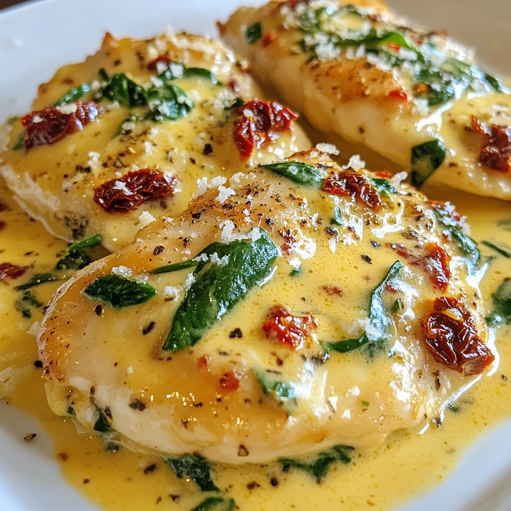 Cremiges getrocknetes Tomatenhähnchen einfach zubereiten