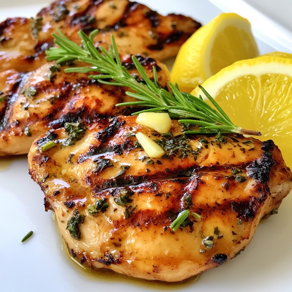 Lemon Herb Grilled Chicken Breasts Einfaches Rezept