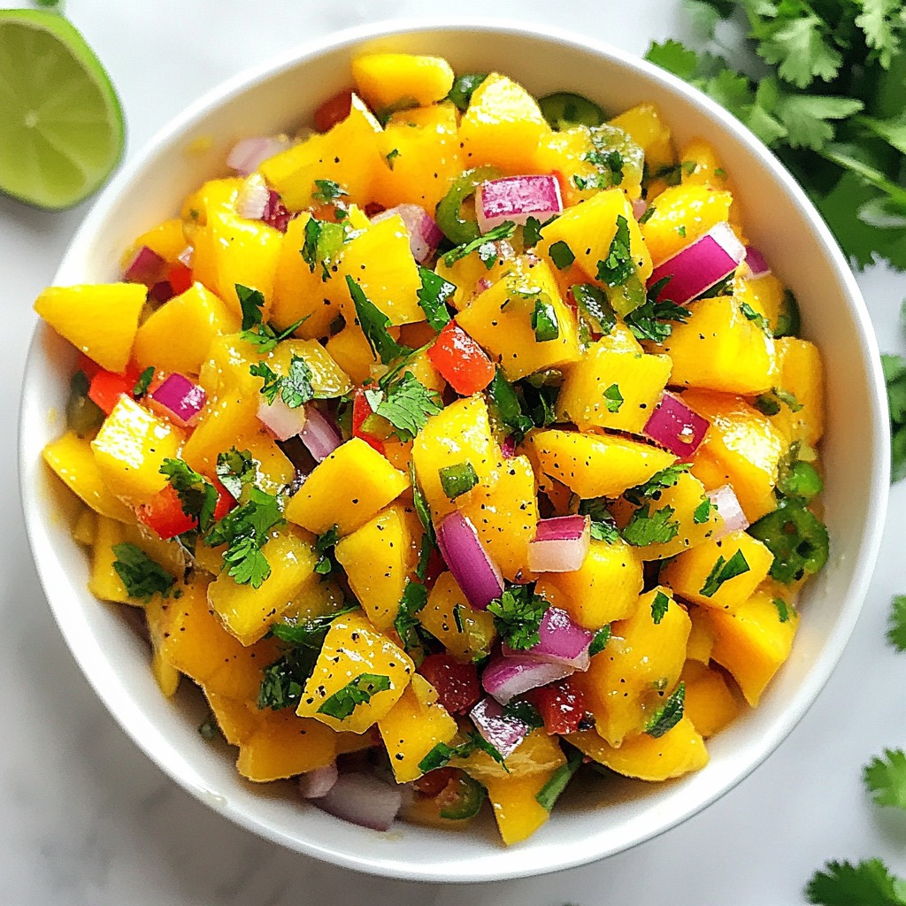 Tangy quick side dish Mango Salsa fruchtiger Genuss