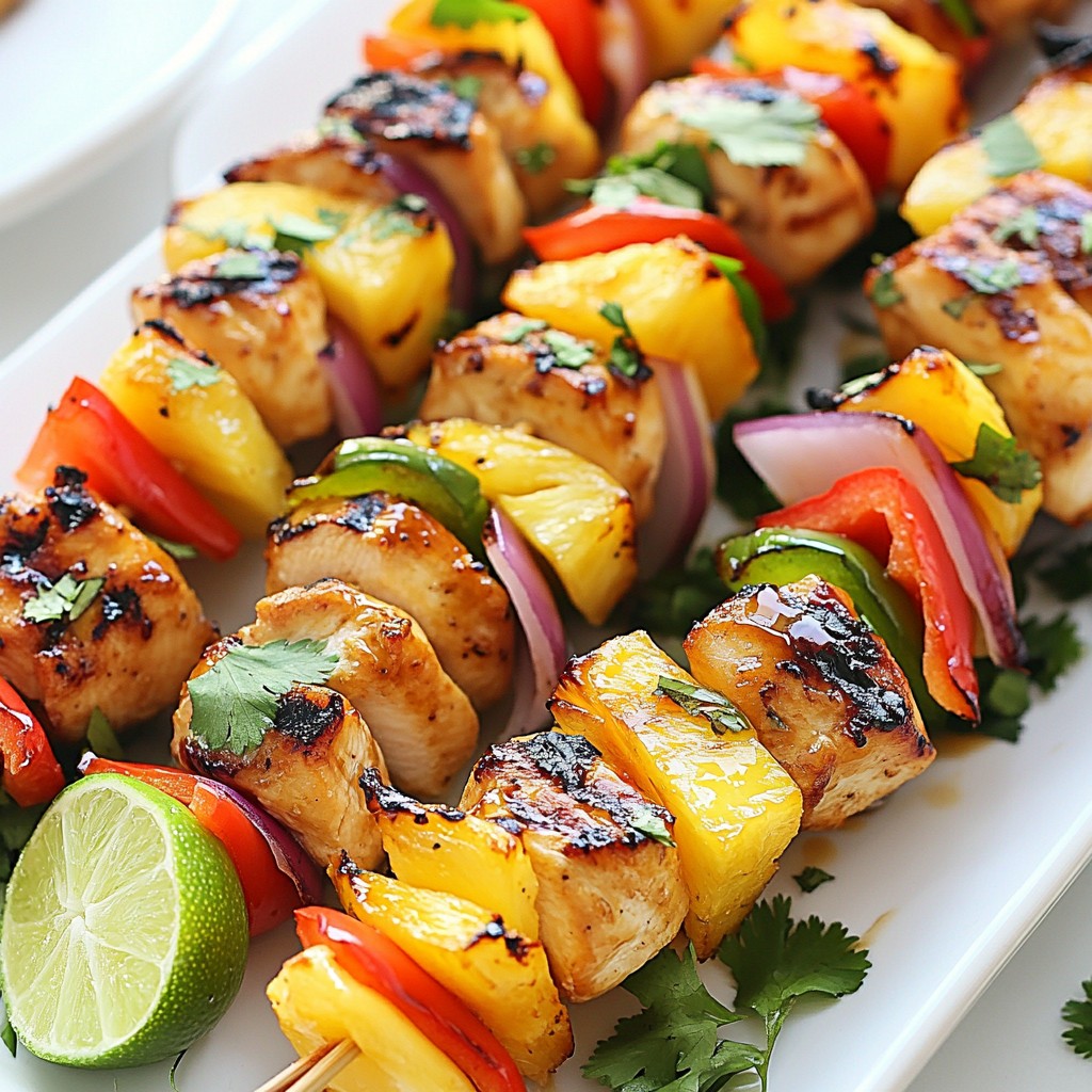 Hawaiian Chicken Kabobs Lecker und Einfache Anleitung