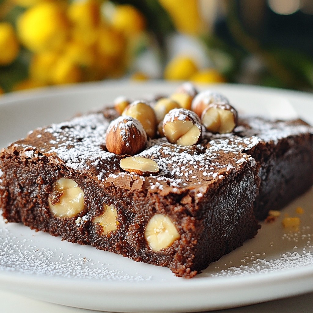Schokoladen-Haselnuss-Brownies köstlich und einfach