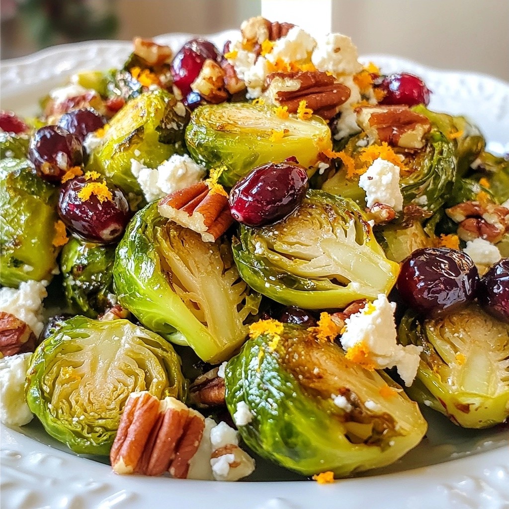 Festive easy side dish Cranberry Brussels Sprouts Rezept