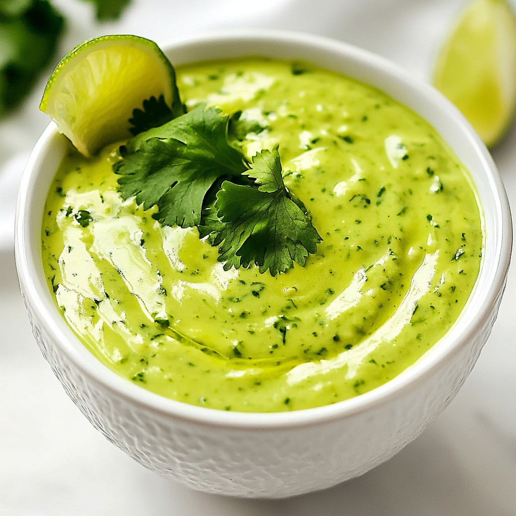 Creamy Avocado Cilantro Dressing Frisch und Einfach
