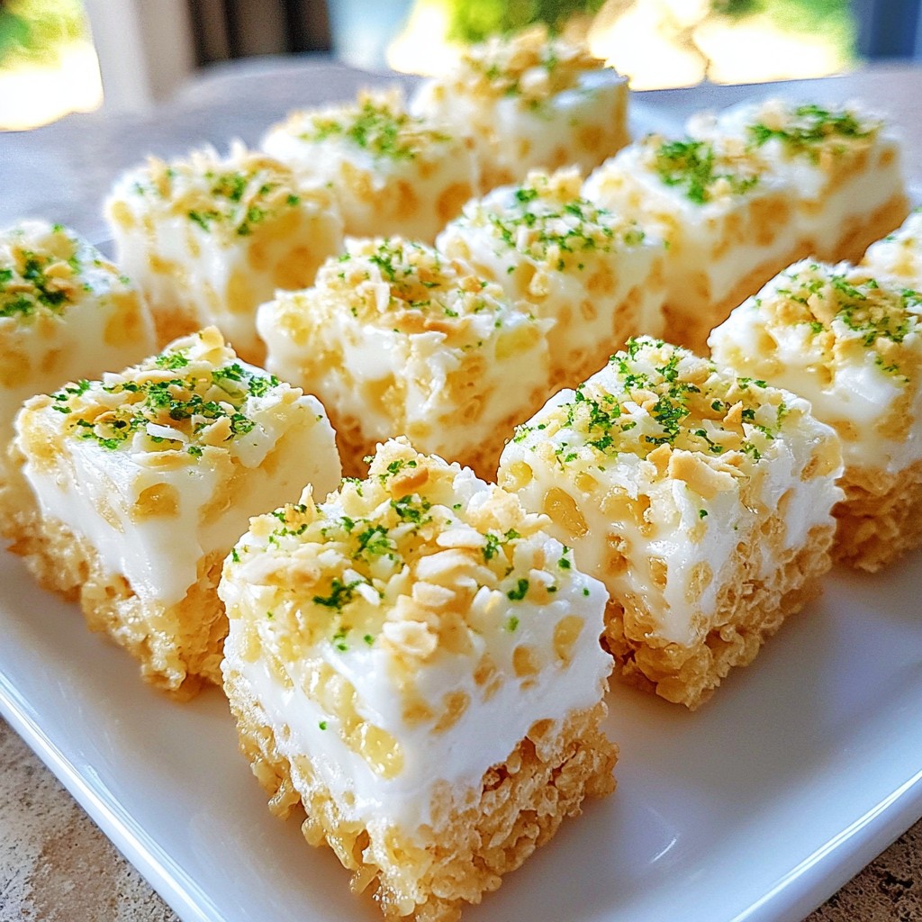 Kokos-Limetten-Reis-Krispie-Leckereien einfach genießen