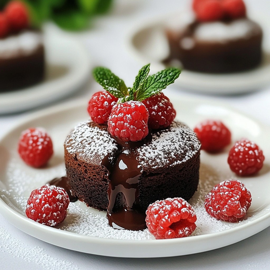 Schokoladen-Himbeer-Lava-Küchlein köstlich genießen