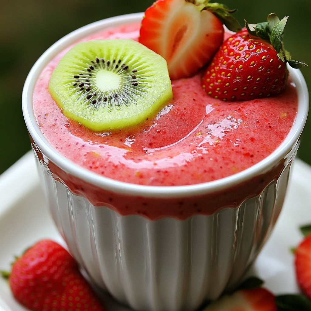 Leckerer Strawberry Kiwi Smoothie Frisch und Nahrhaft