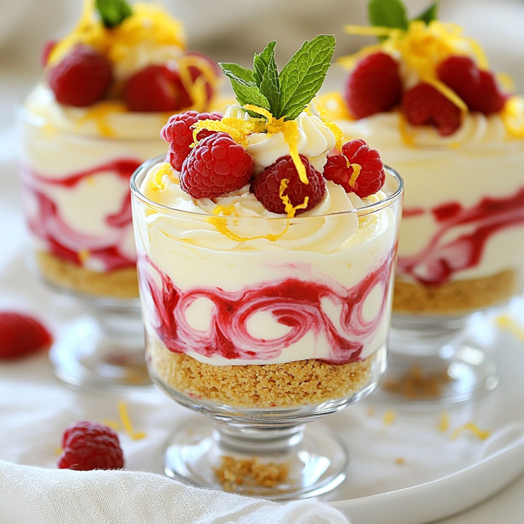 Lecker Lemon Raspberry Cheesecake Parfaits Rezept