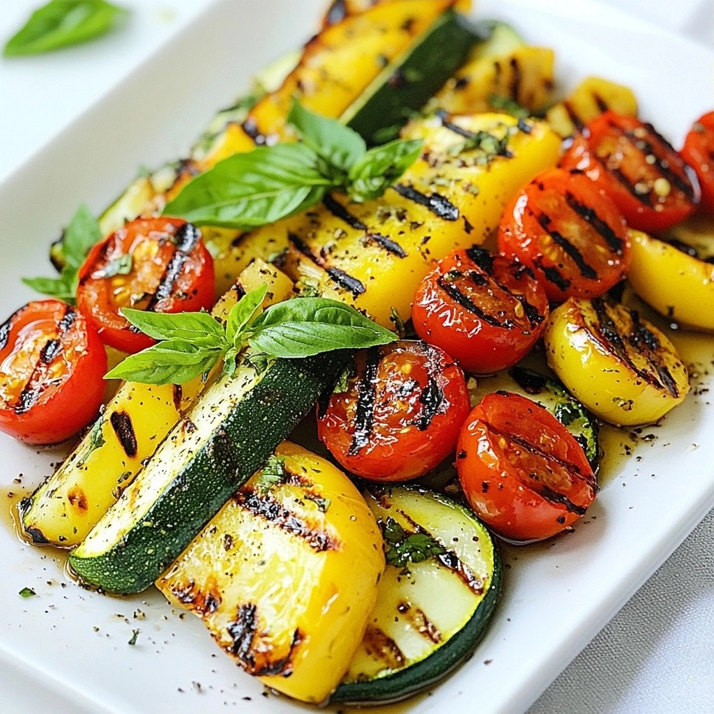 Zesty quick side dish Herb Marinated Grilled Veggies