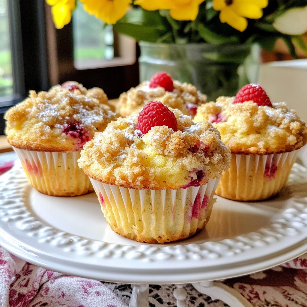 Lemon Raspberry Crumb Muffins Saftig und Einladend